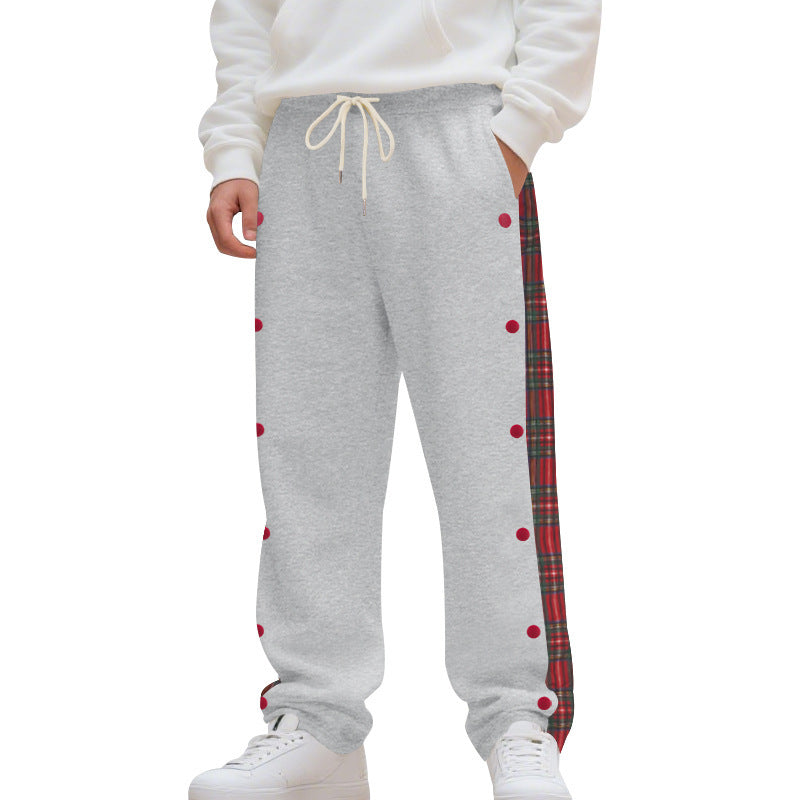 New Simple Stitching Casual Sports Breasted Sweatpants