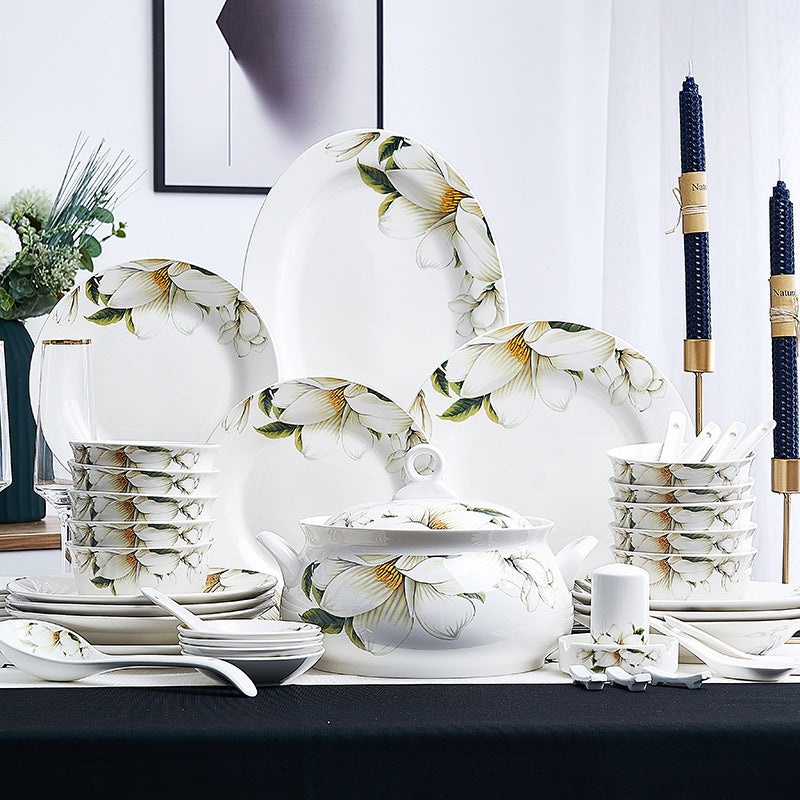 NEW Ceramic Porcelain Bowls And Saucers Bone China Bowls Plates Dinnerware Set