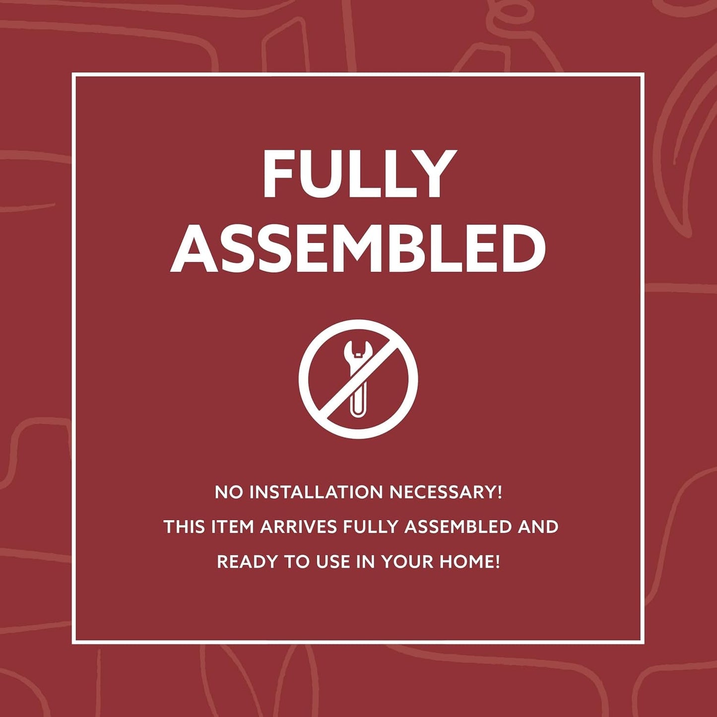 NEW Cream Sherpa Deluxe Storage Ottoman Solidwood Base