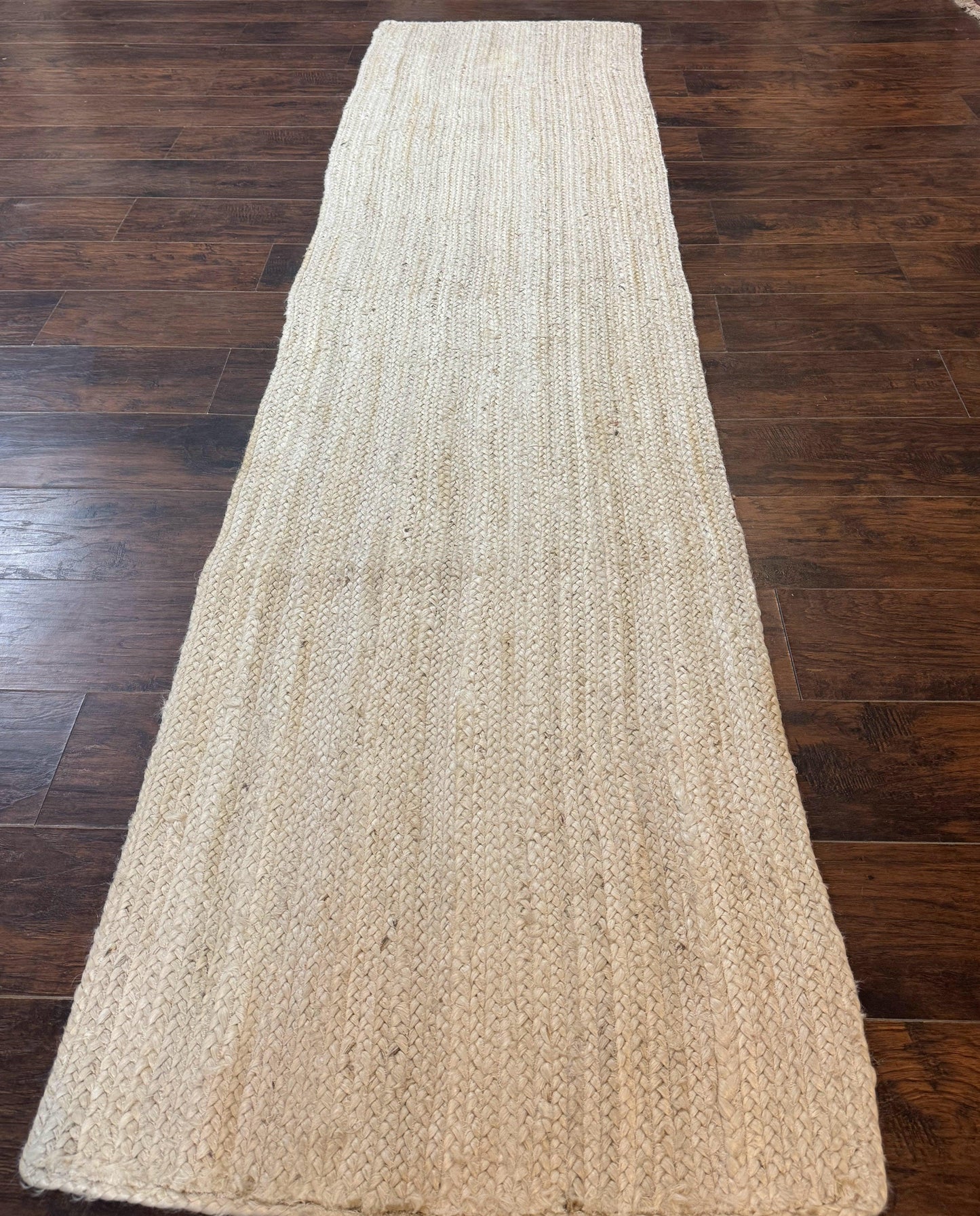 USED Modern Jute Runner Rug 2.7 x 10, Rug for Hallway or Kitchen, Farmhouse Rug