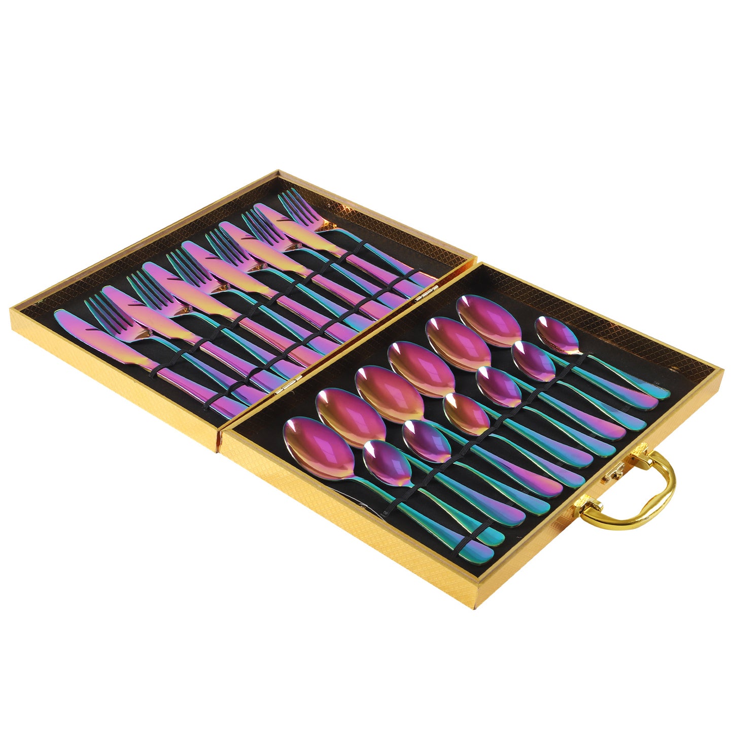 NEW High-end Stainless Steel Tableware 24pc Spoon Knife Fork Set