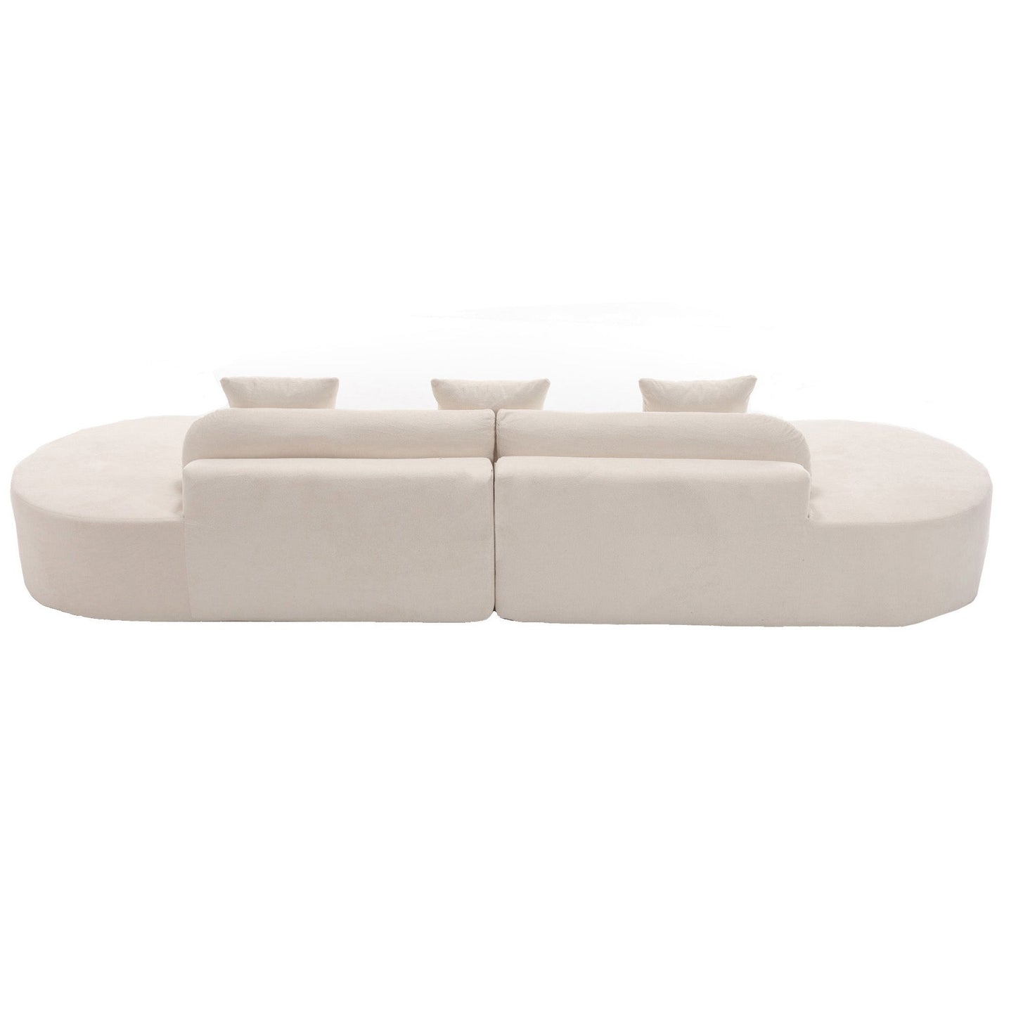 NEW Modern Living Room Curved Combination Terrycloth Fabric Sofa