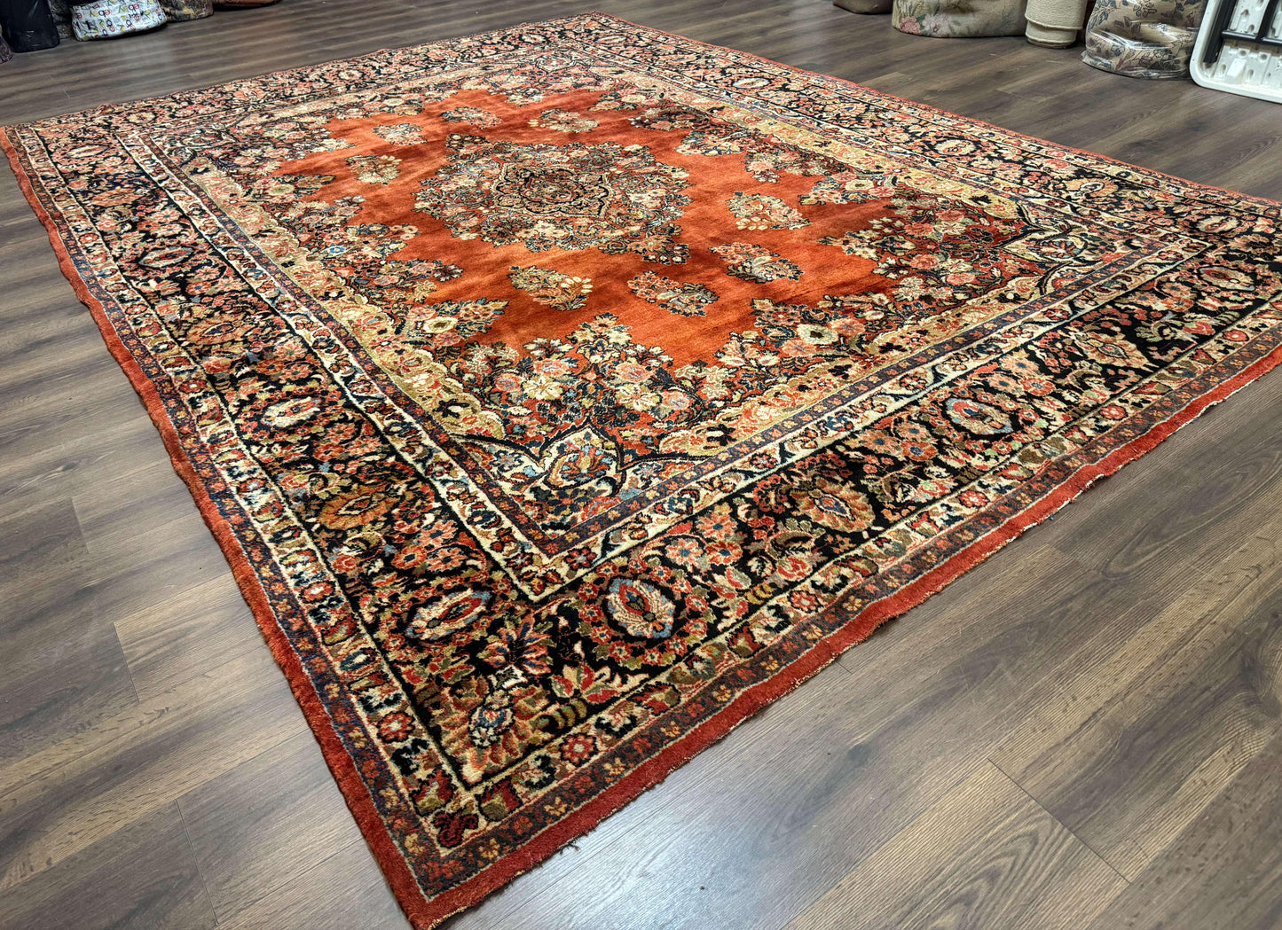 USED Antique Persian Sarouk Rug 9x12