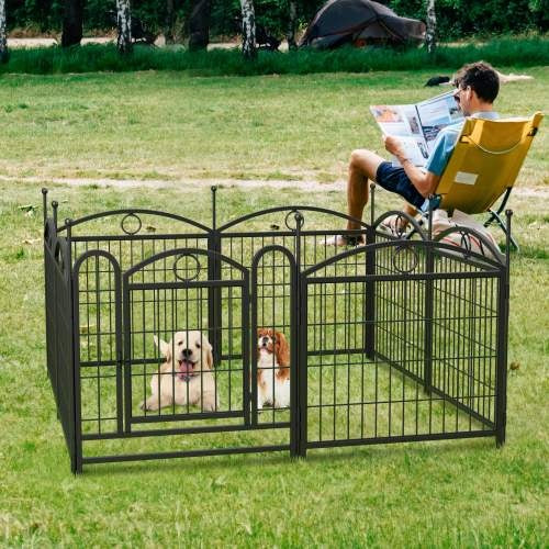 NEW Heavy Duty Indoor Outdoor 24in 8 Panel Metal Pet Dog Playpen Cage