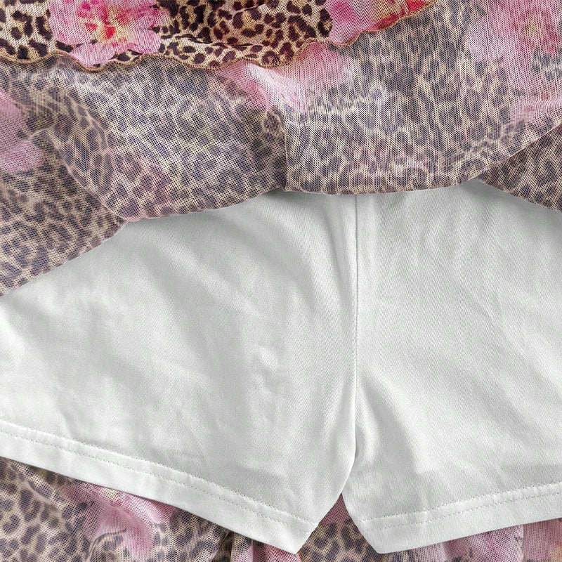 New Women's Leopard Print Skirt Vacation Style
