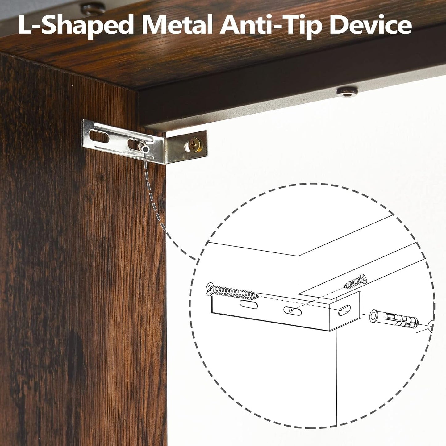 NEW 62 Inch Long Rustic Brown Console Table For Entryway