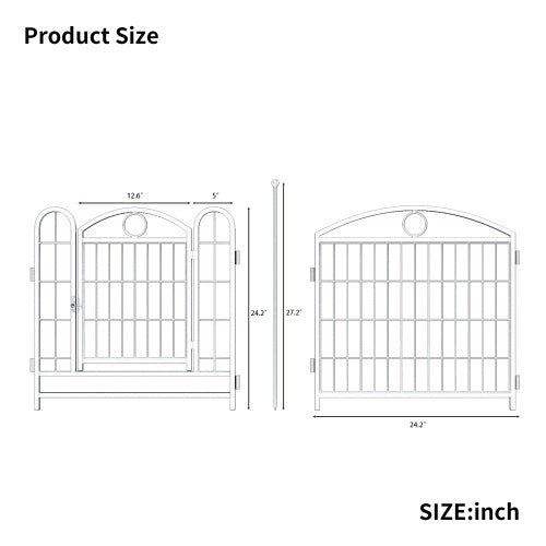 NEW Indoor Outdoor 24in 8 Panel White Metal Pet Dog Playpen Cage