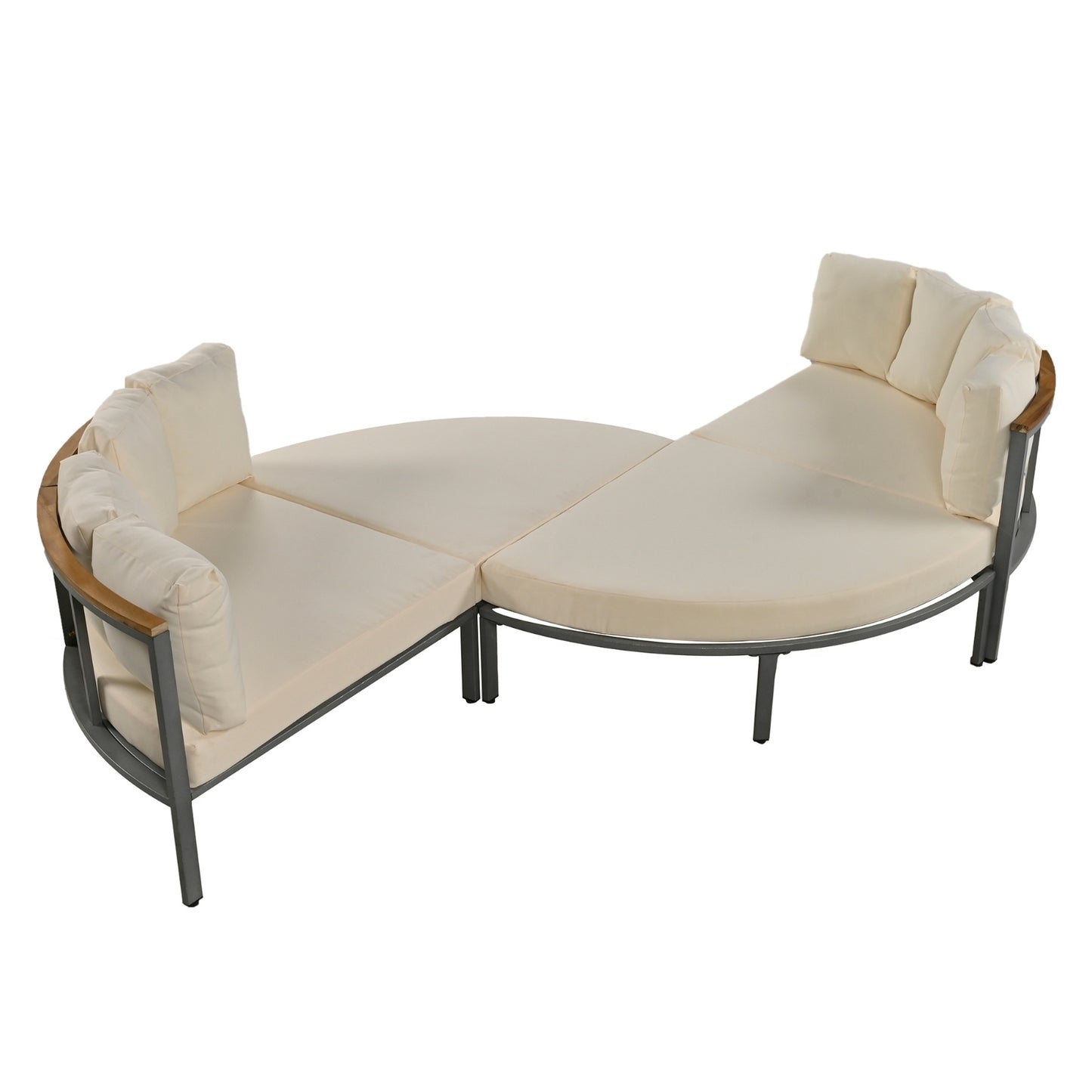NEW Outdoor 4-piece Circular U-shaped Courtyard Furniture Set