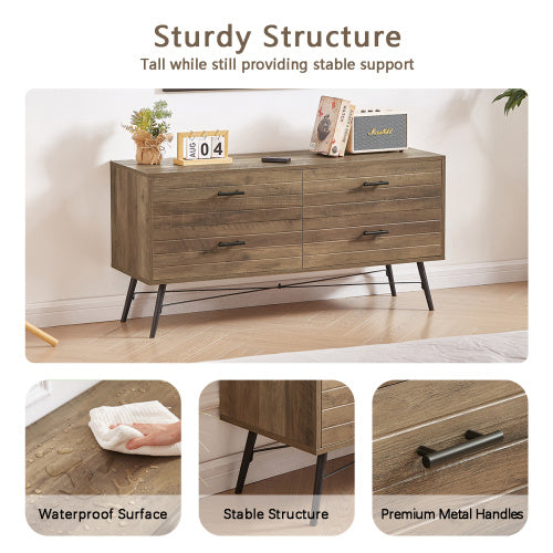 NEW Four Drawer TV Stand Cabinet