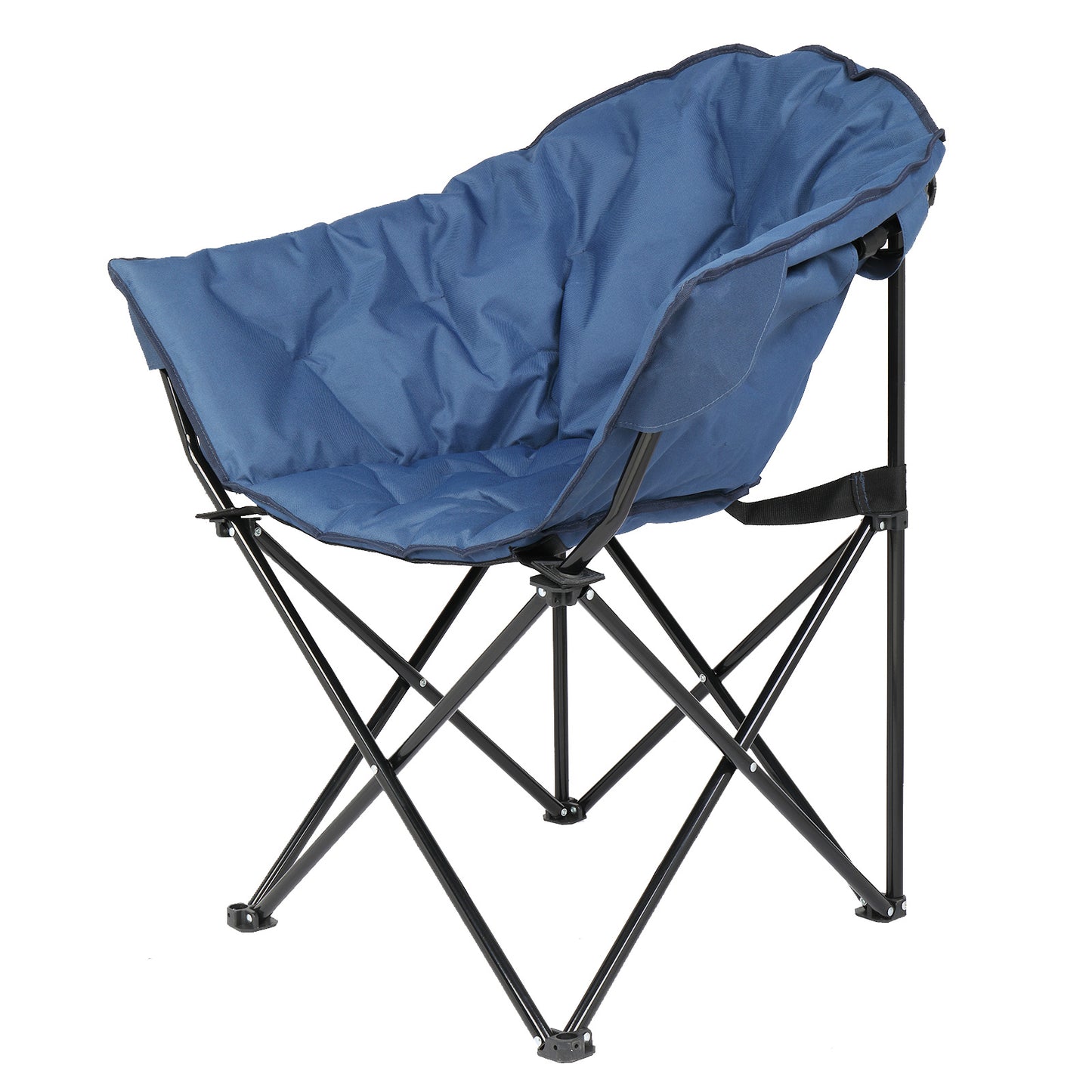NEW Blue Folding 300lb Steel Frame Portable Camping Moon Chair