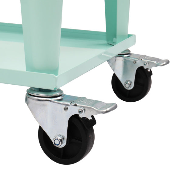NEW Mint Green 80 QT Freezer Insulation Trolley Rectangular Plastic Stainless Steel Box Cooler Wheeled Cart