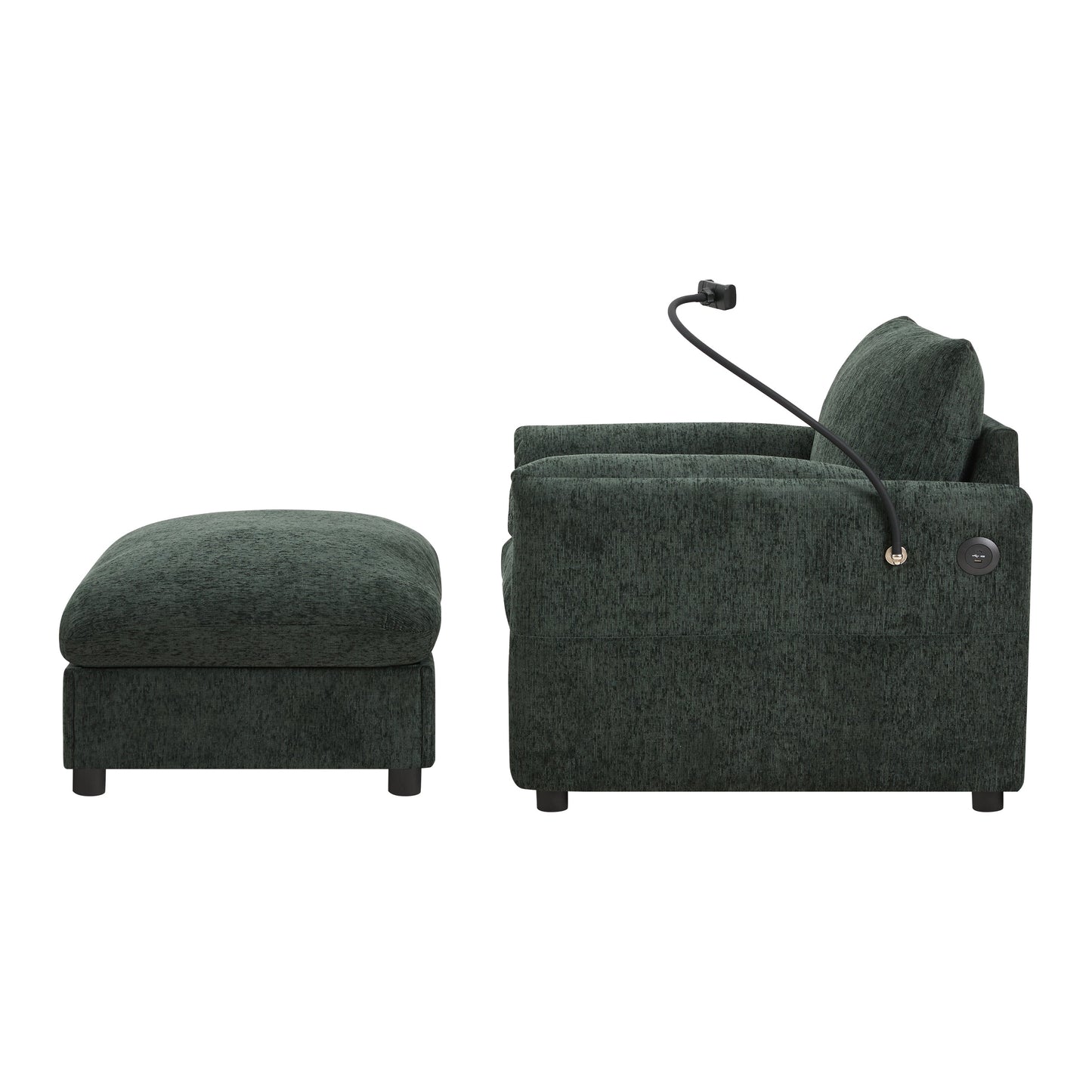 New Chenille Wide Seat Chaise Lounge