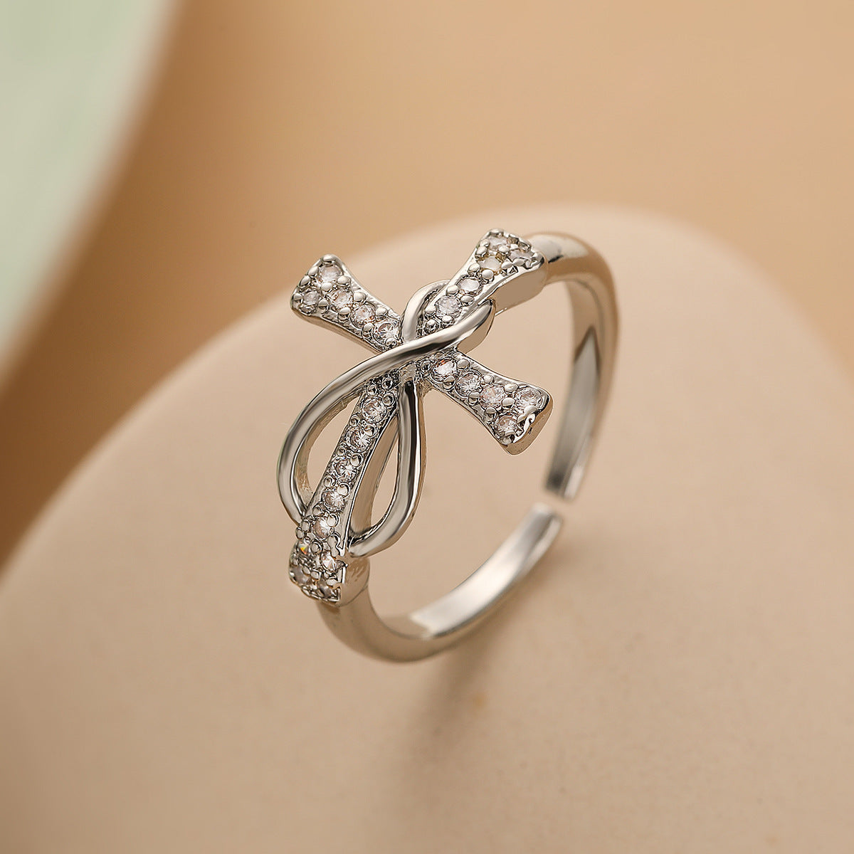NEW Simple Color Matching Copper Ring Fashion Cross Evil Rings For Women Girl Finger Accessories Party Jewelry Gift