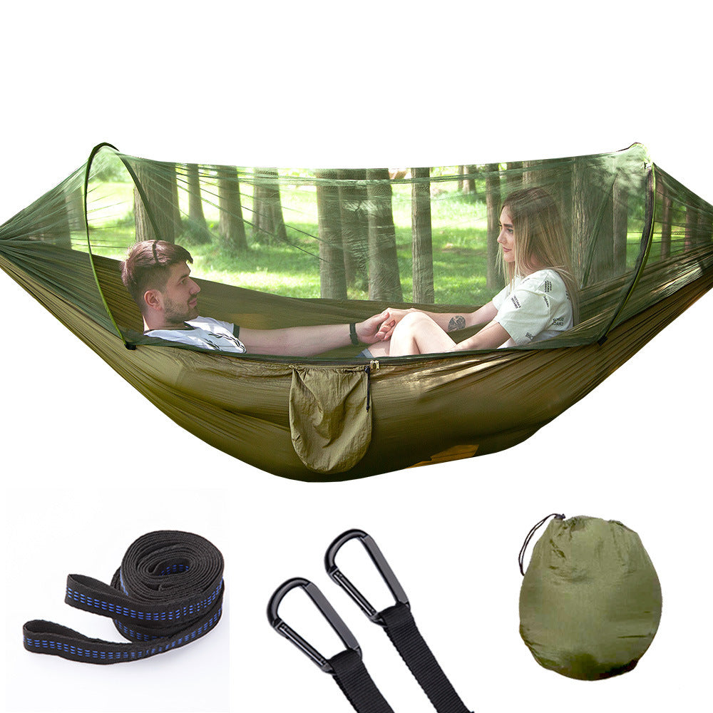 NEW Fully Automatic Quick Opening Hammock With Mosquito Net