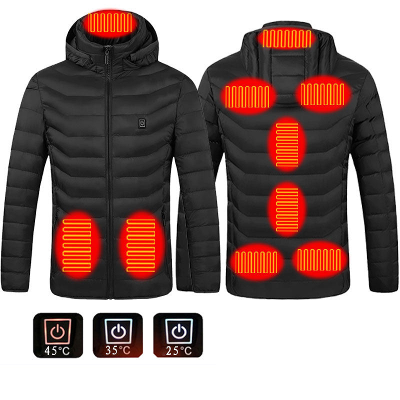NEW Heated Jacket Coat USB Electric Jacket Cotton Coat Heater Thermal Clothing Heating Vest Men's Clothes