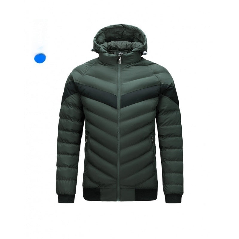 NEW Autumn And Winter New Rib Cotton Clothing Men's Plus Size Coat Top