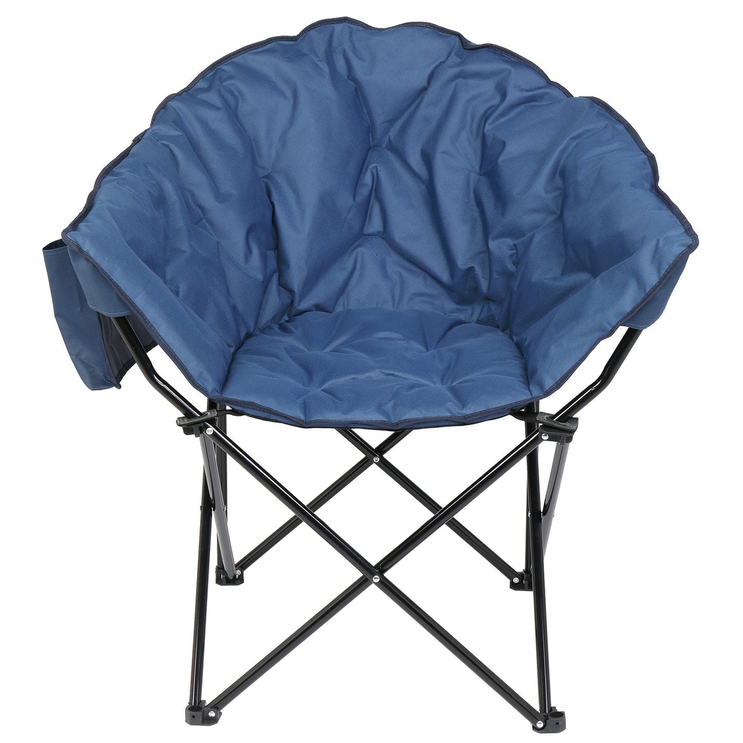 NEW Blue Folding 300lb Steel Frame Portable Camping Moon Chair
