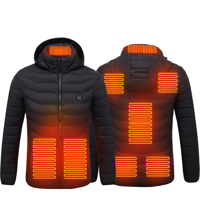 NEW Heated Jacket Coat USB Electric Jacket Cotton Coat Heater Thermal Clothing Heating Vest Men's Clothes