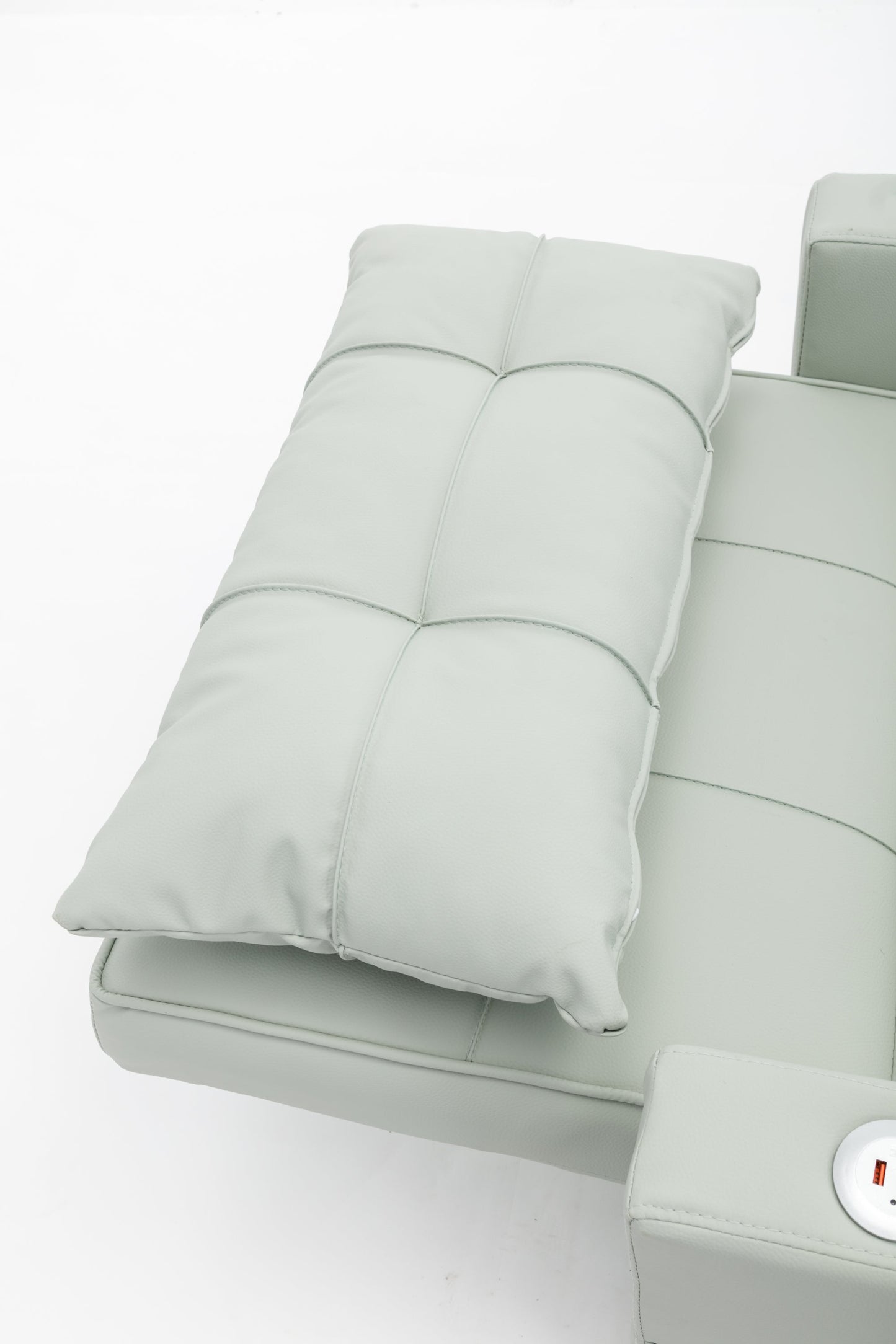New Green Leather Futon 3-in-1 Pull Out Sleeper Chair