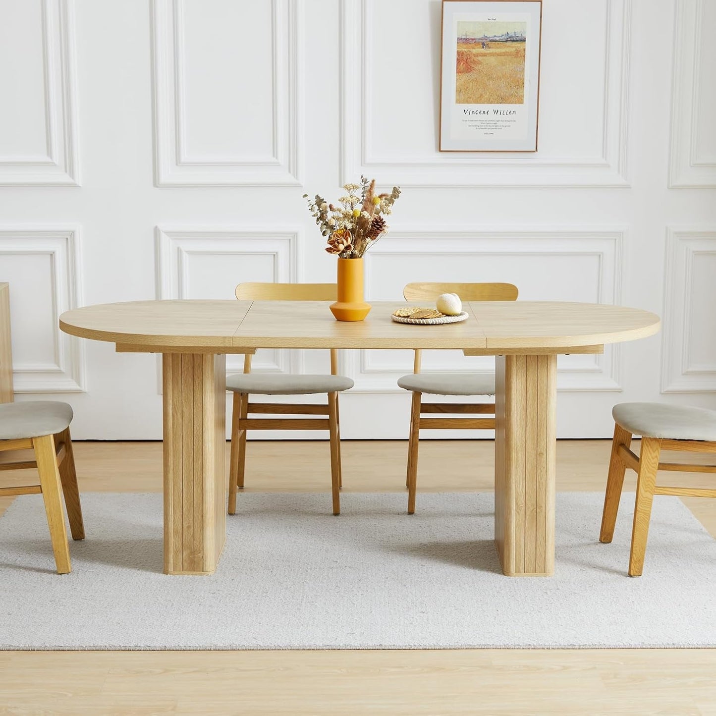 NEW 70.8 Inch Natural Dining Table For Kitchen And Dining Room