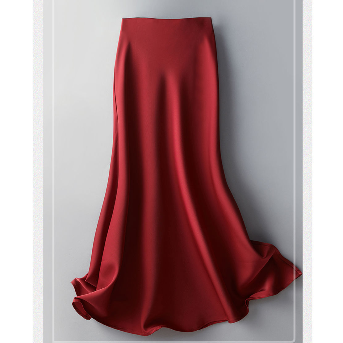New Printed Elastic Waist Slimming Large Hem Skirt