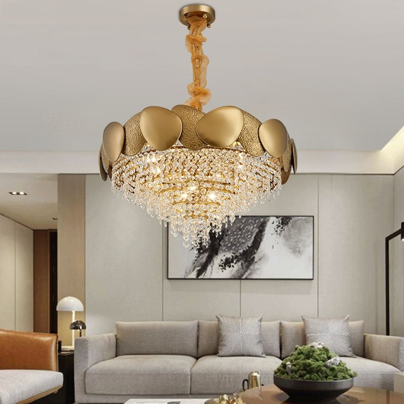 NEW Stainless Steel Living Room Ceiling Crystal Chandelier