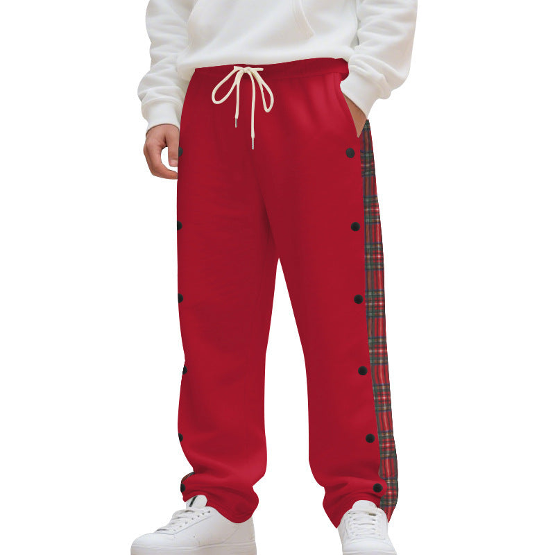 New Simple Stitching Casual Sports Breasted Sweatpants