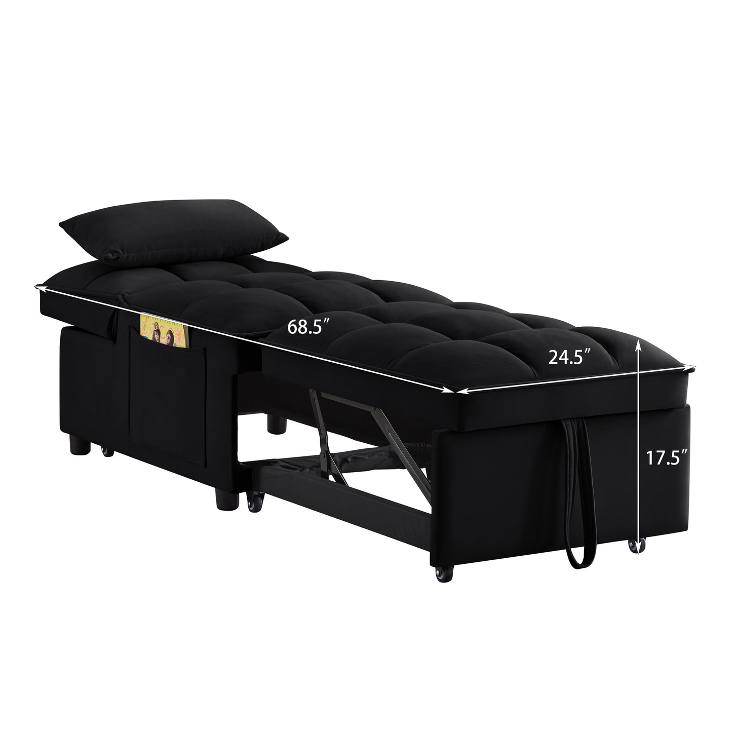 New 4 in 1 Multi-Function Single Pull-out Chaise