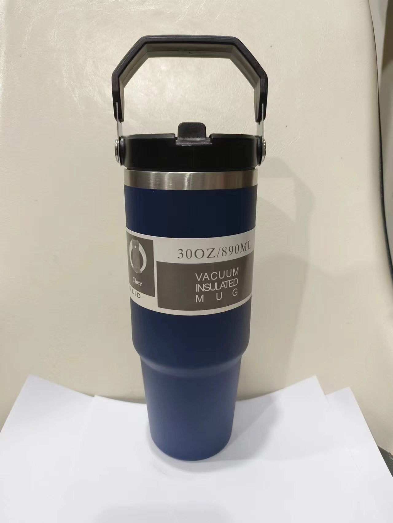 NEW Portable Car Cup Stainless Steel Cup Travel Sports Water Bottle With Handle Cover Coffee Tumbler Cup