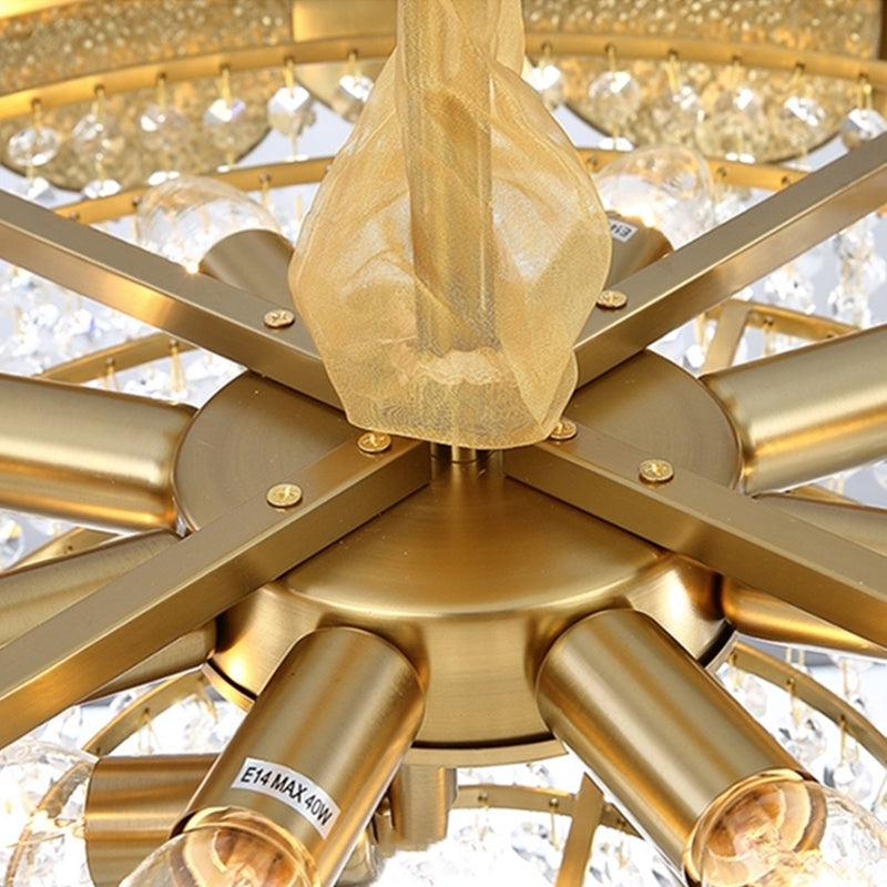 NEW Stainless Steel Living Room Ceiling Crystal Chandelier