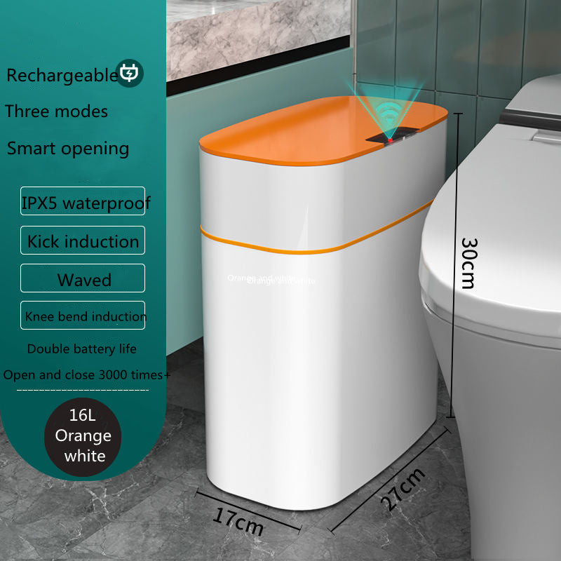 NEW Smart Trash Can With Lid Storage Box Induction Automatic Smart Sensor Dustbin Smart Trash Bin