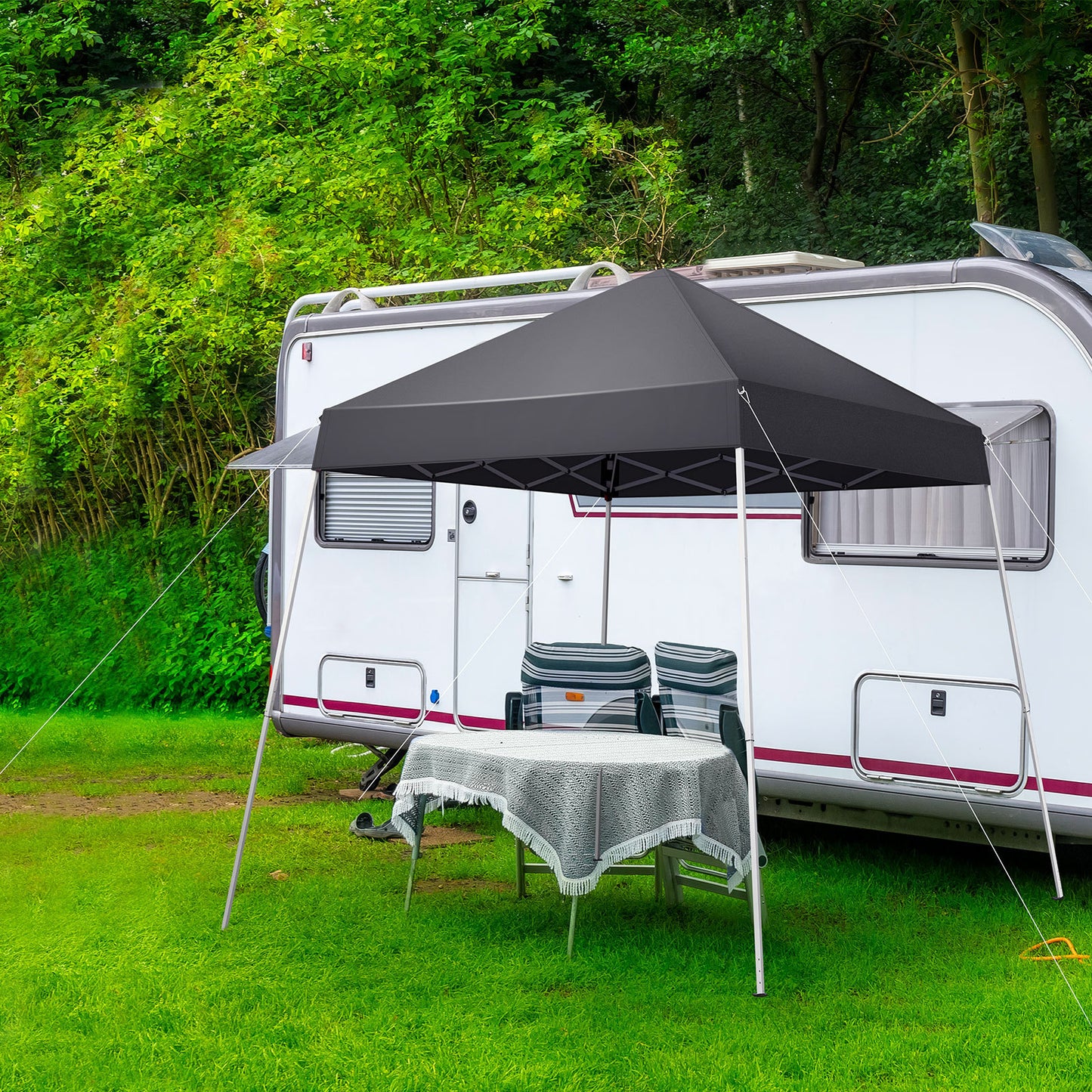 NEW 6X6ft Dark Gray Bevel No Enclosure Oxford Cloth Sprayed Iron Pipe Portable Folding Shed Shelter Tent