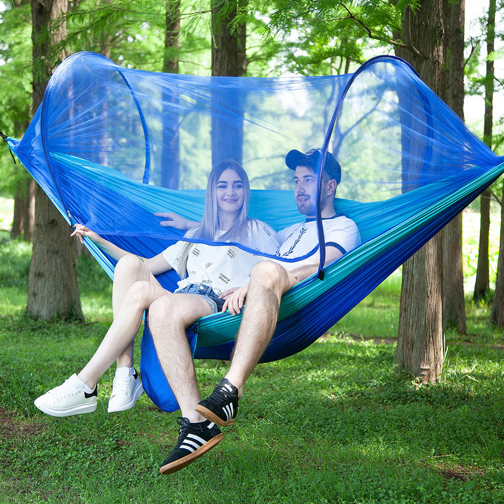 NEW Fully Automatic Quick Opening Hammock With Mosquito Net