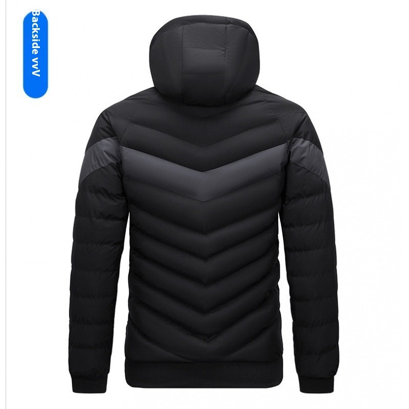 NEW Autumn And Winter New Rib Cotton Clothing Men's Plus Size Coat Top