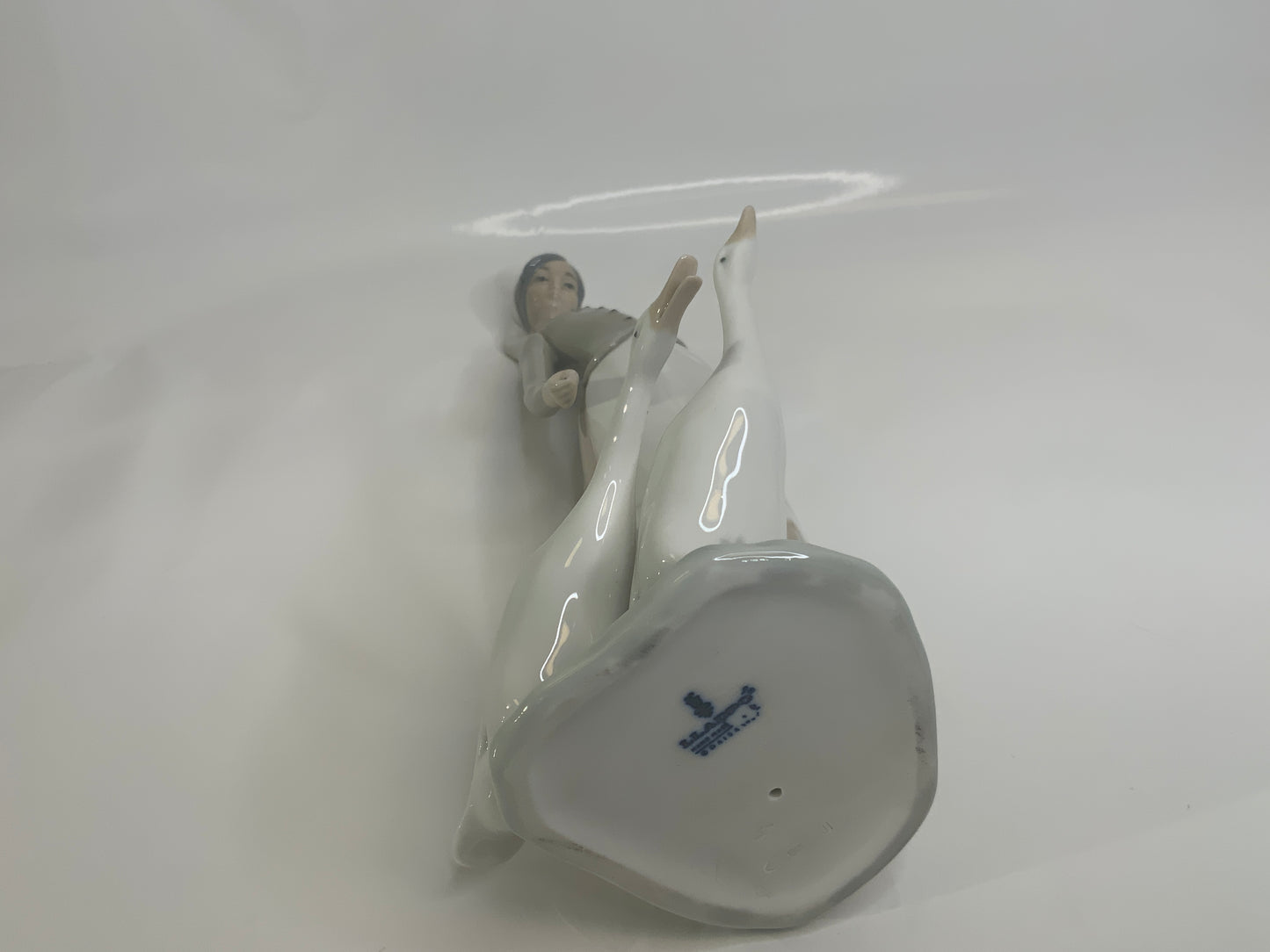 USED Collectible Lladro Girl with Geese" Lladro Porcelain Figurine, Retired 1035