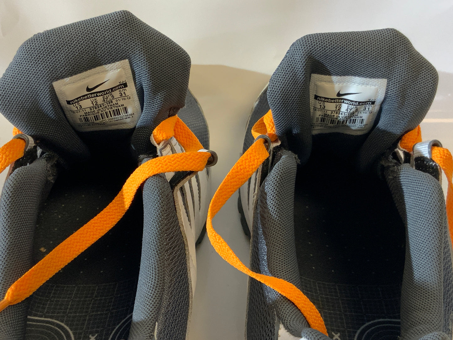 USED Nike Shox Premium Vietna Men’s 13 Black Orange Shoe Athletic Sneakers