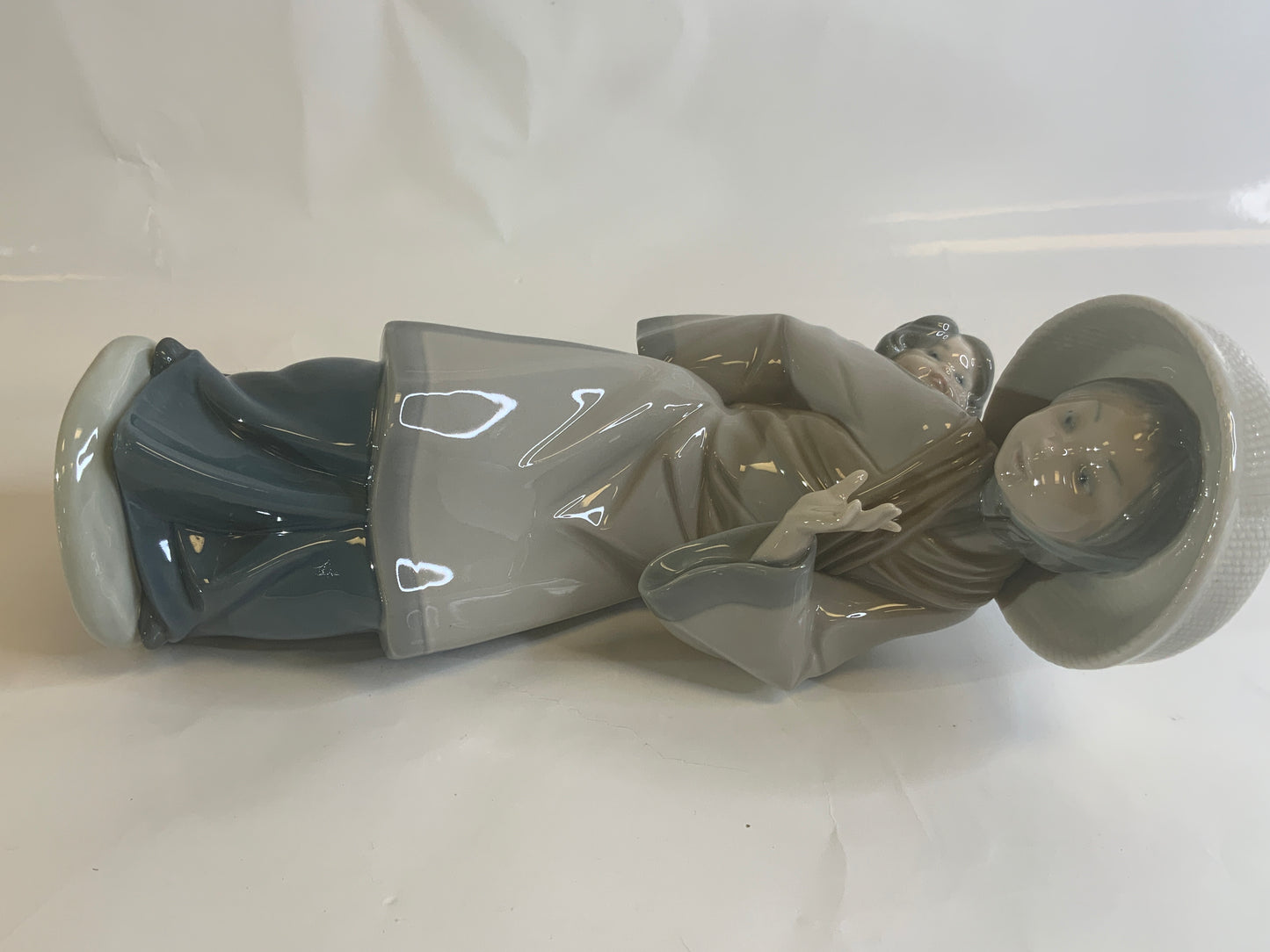 USED Collectible Lladro Chinese with Baby on Her - My Precious Bundle #5123 Collectible Figurine Retired Glazed Finish