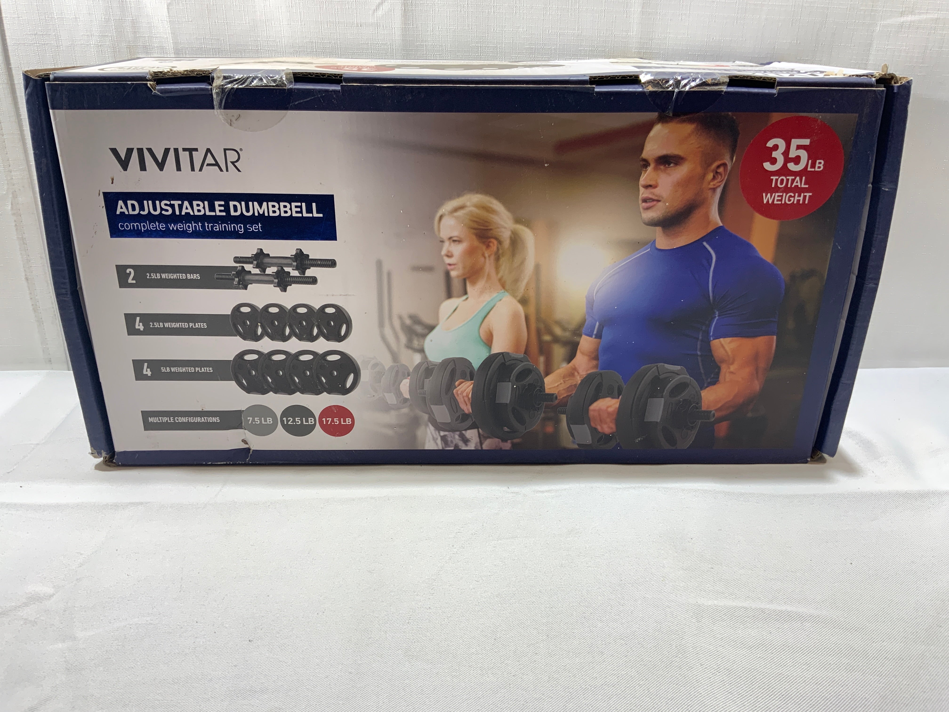 NEW Vivitar Adjustable Dumbbell Complete Weight Training Set NewPlusUsed