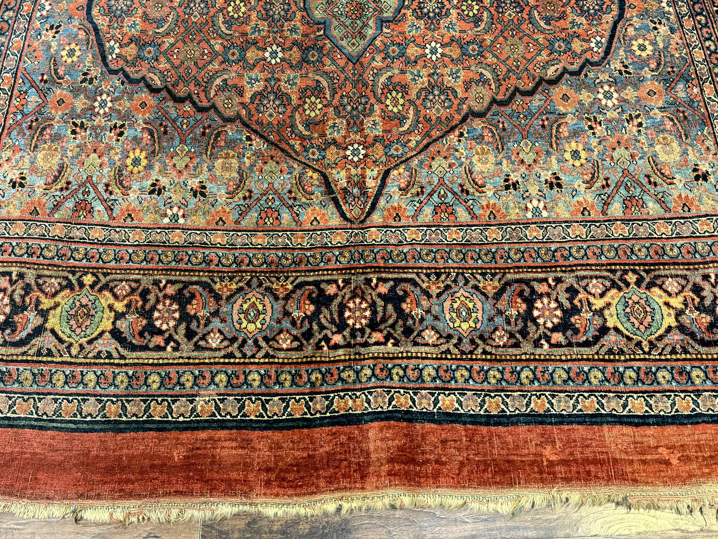 USED Antique Persian Bijar Rug 7x15