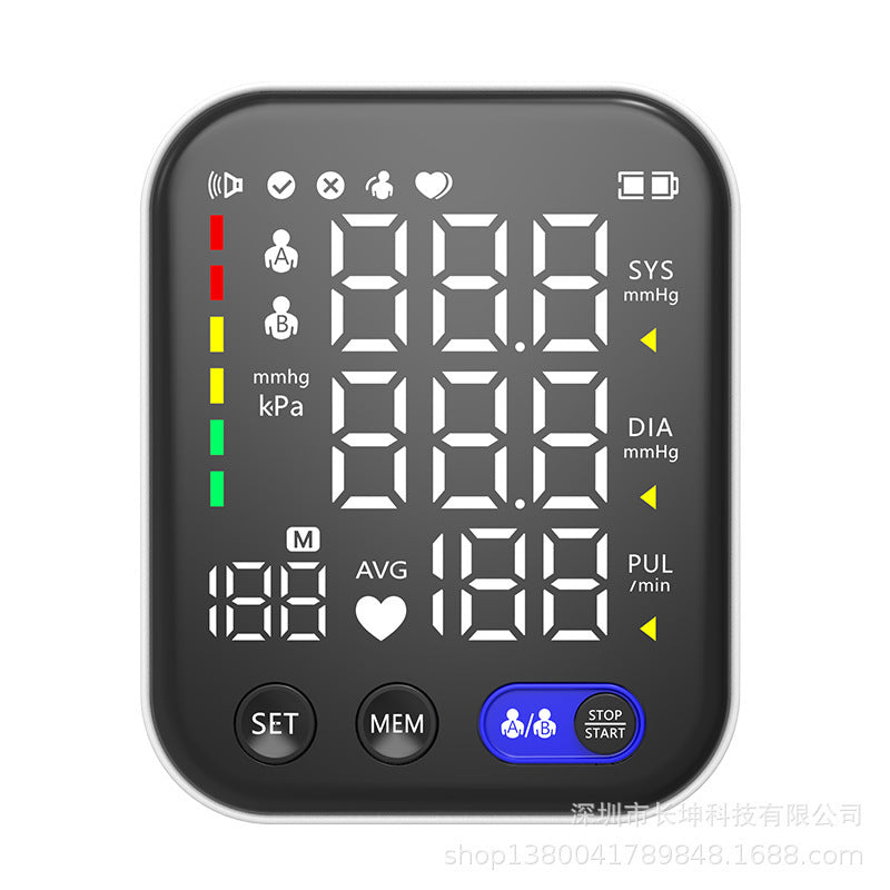 NEW Electronic Blood Pressure Monitor Ultra Clear Large Screen Pulse Sphygmomanometer For Real-time Measurement Of Blood Pressure