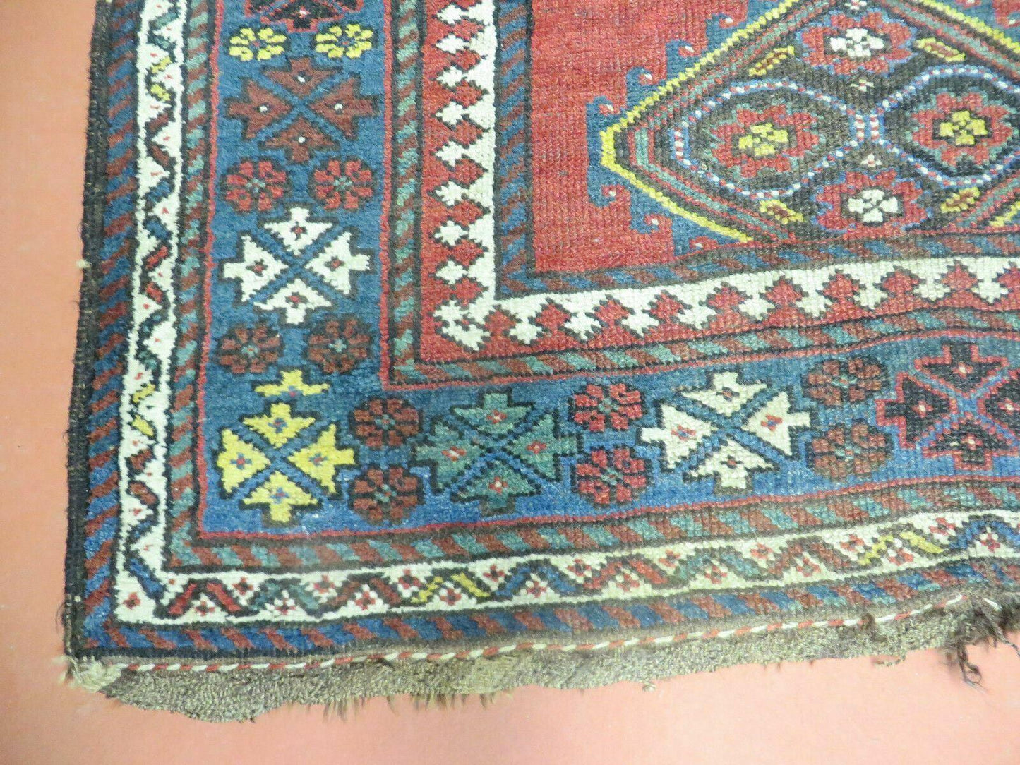 USED 3' X 6' Antique 1920s Handmade Caucasian Karabagh Ganjeh Talesh Wool Rug Nice