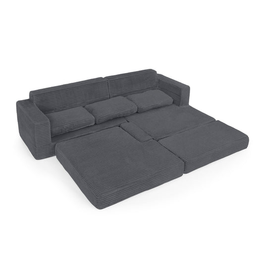 New Modern Minimalist L-Shape Modular Sectional Sofa