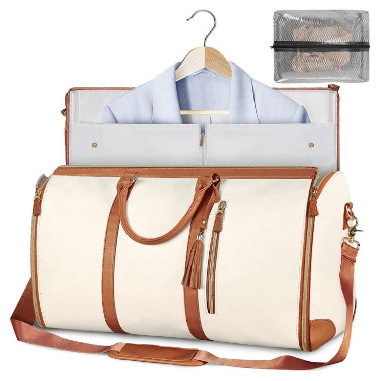 New Large Capacity Travel Duffle Bag Women's Handbag Folding Suit Bag Waterproof Clothes Totes