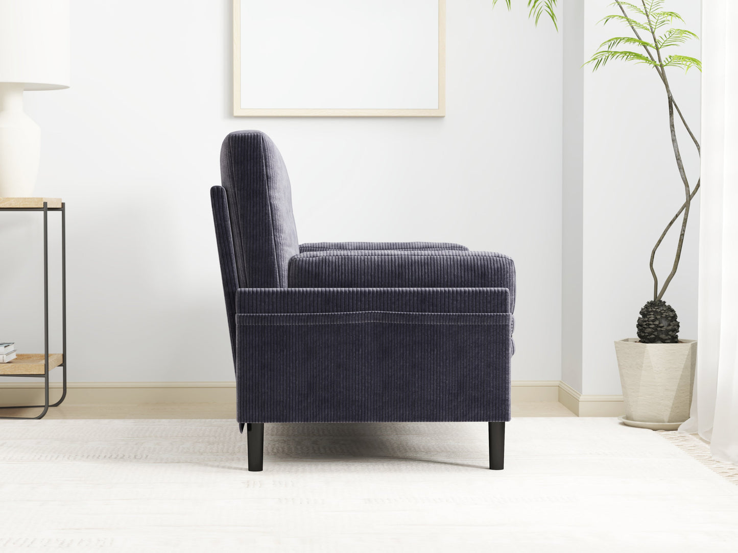 NEW Grey Velvet Loveseat Sofa Bed Lounge Couch