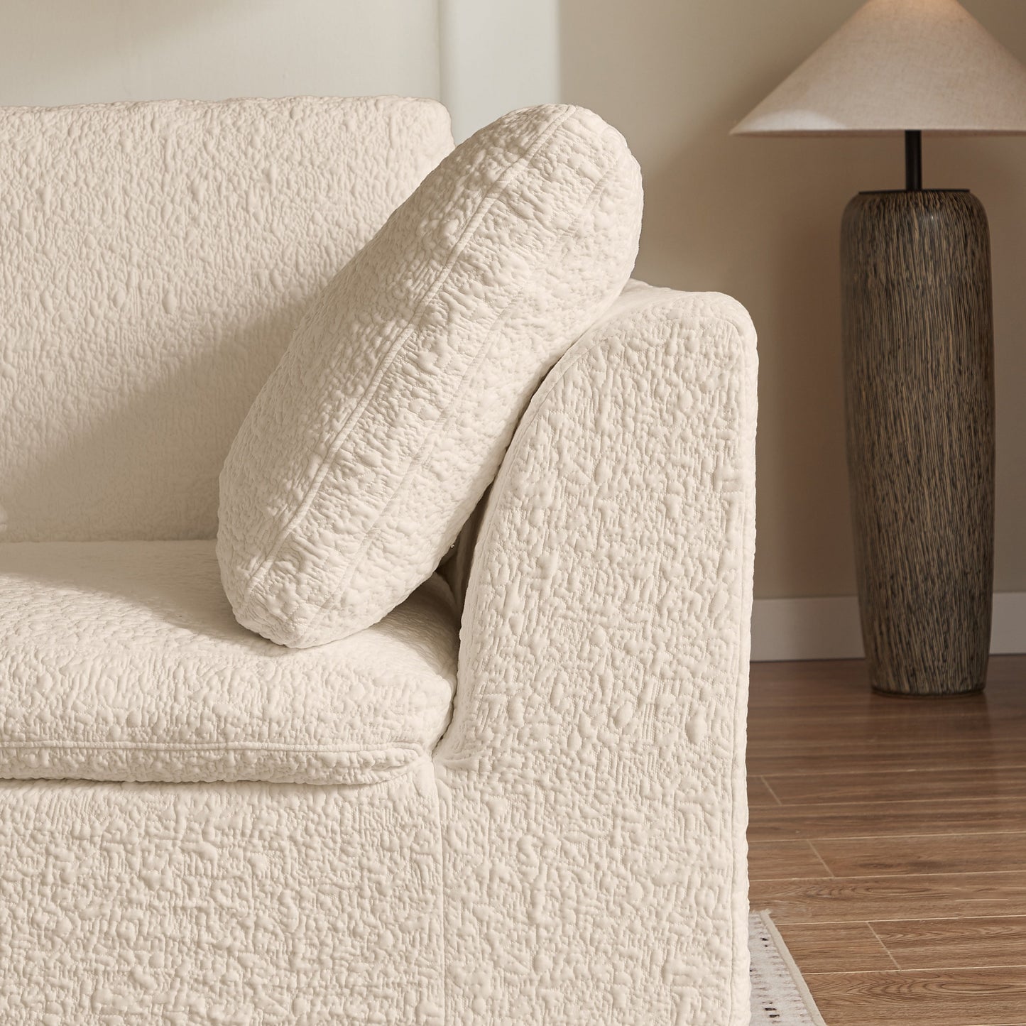 NEW Cloud Style L-Shape Modular Sectional Sofa 3 Seater Convertible Couch with Ottoman