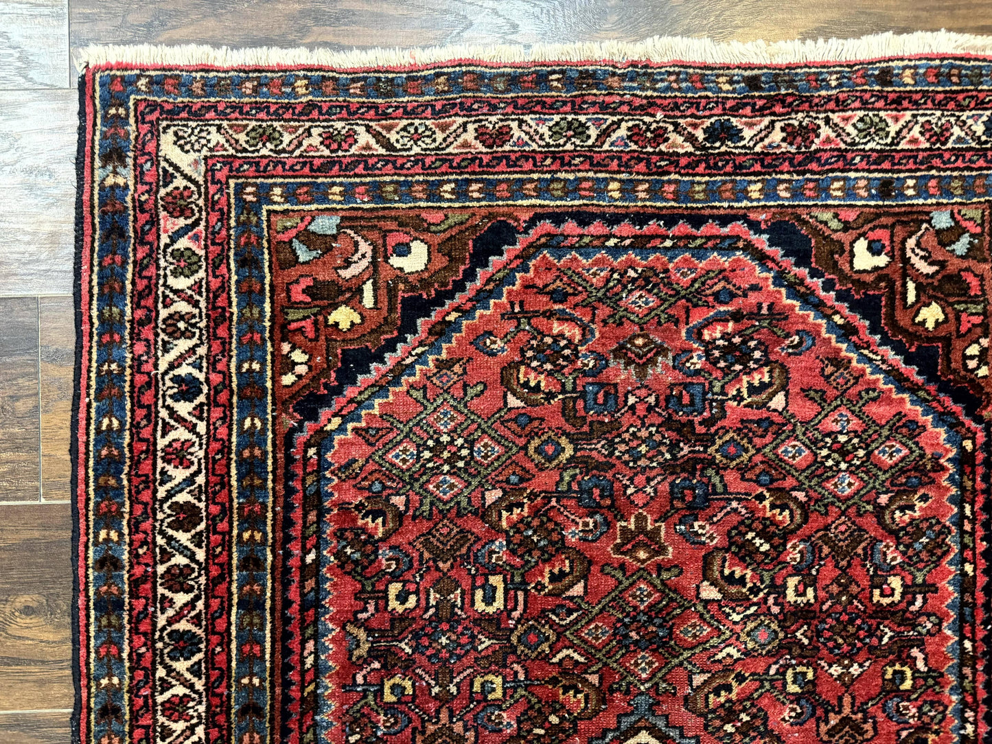 USED Antique Persian Tribal Rug 3.6 x 5, Hamadan Angelas Rug