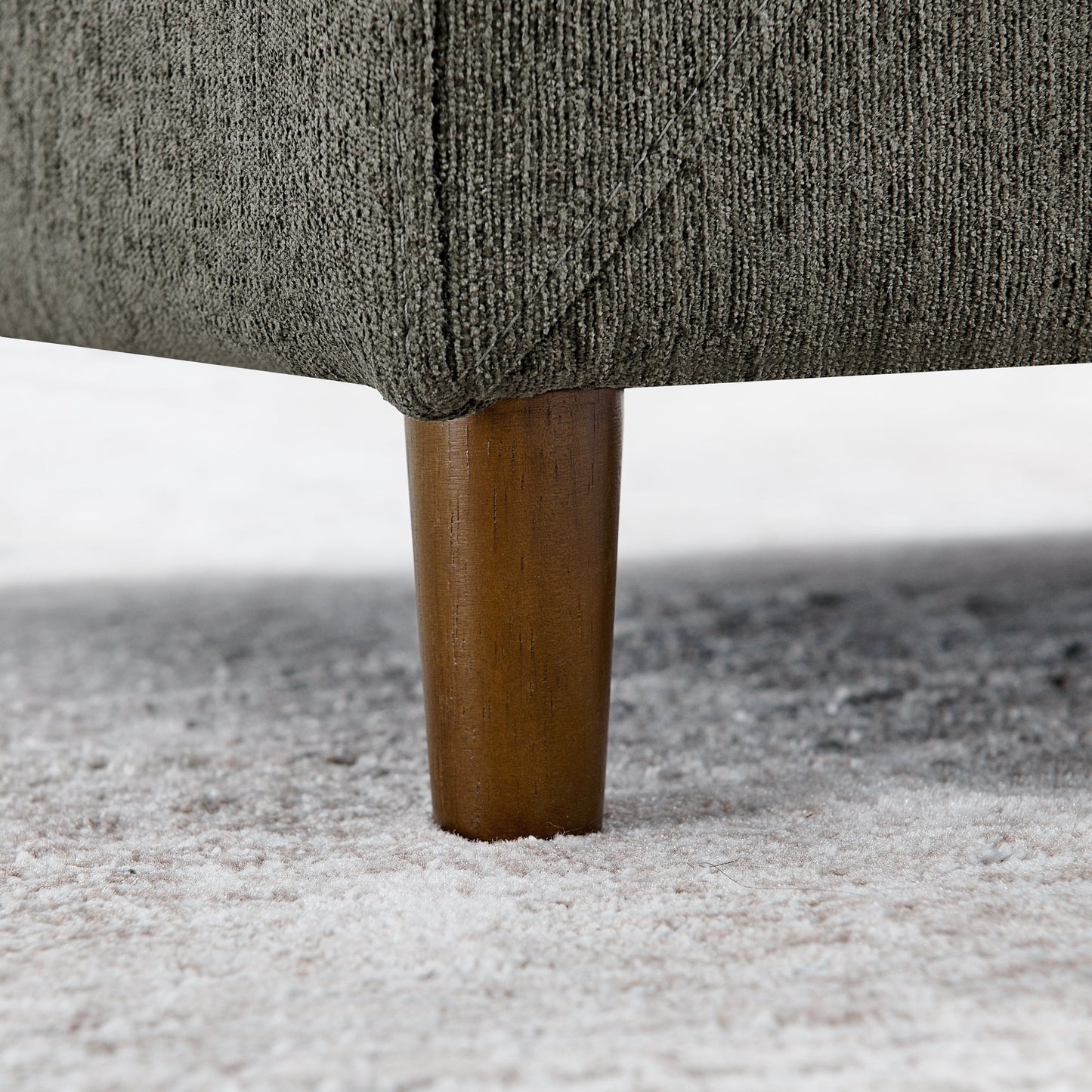 NEW Modern Rectangular Pet Sofa with Backrest and Armrests, Soft Cushion, Dark Grey Linen, Rubber Wood Frame