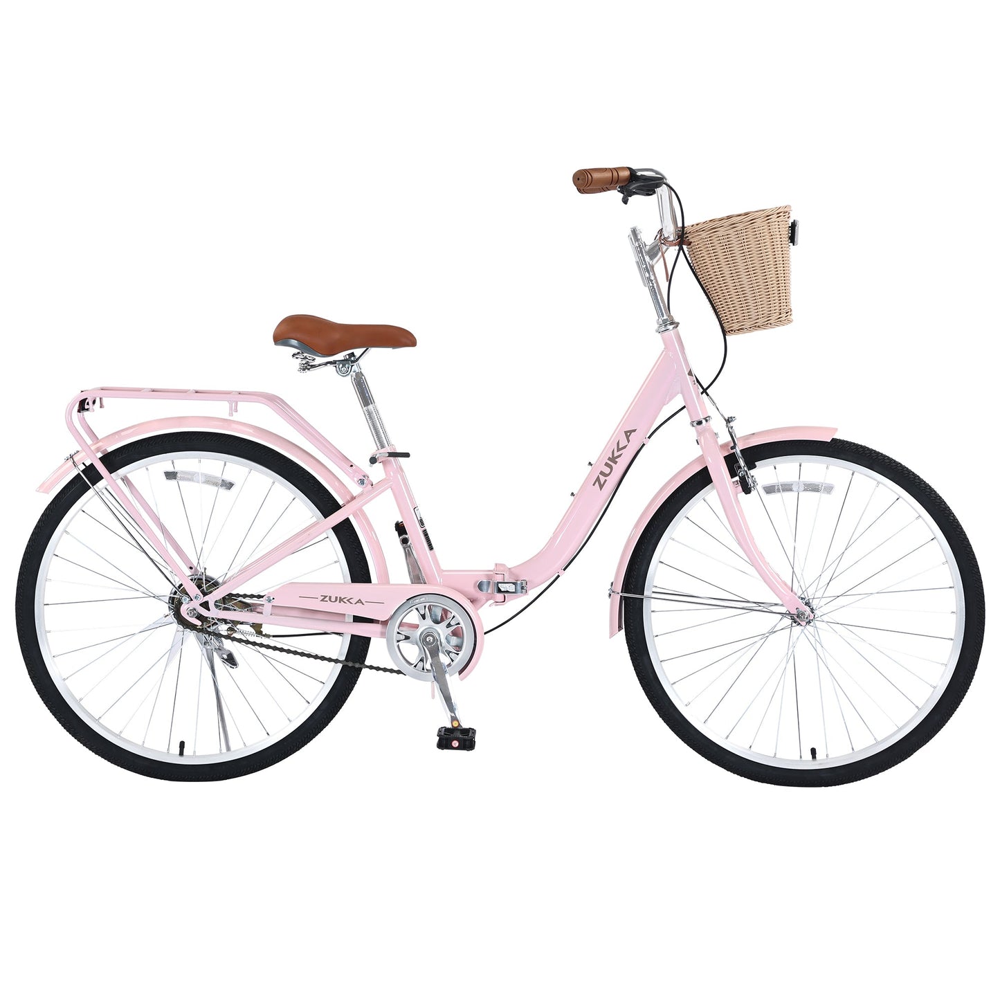 NEW 26 Inch Single Speed Folding Lady Bike , Durable Steel Frame,Compact Design for Easy Storage and Commuting
