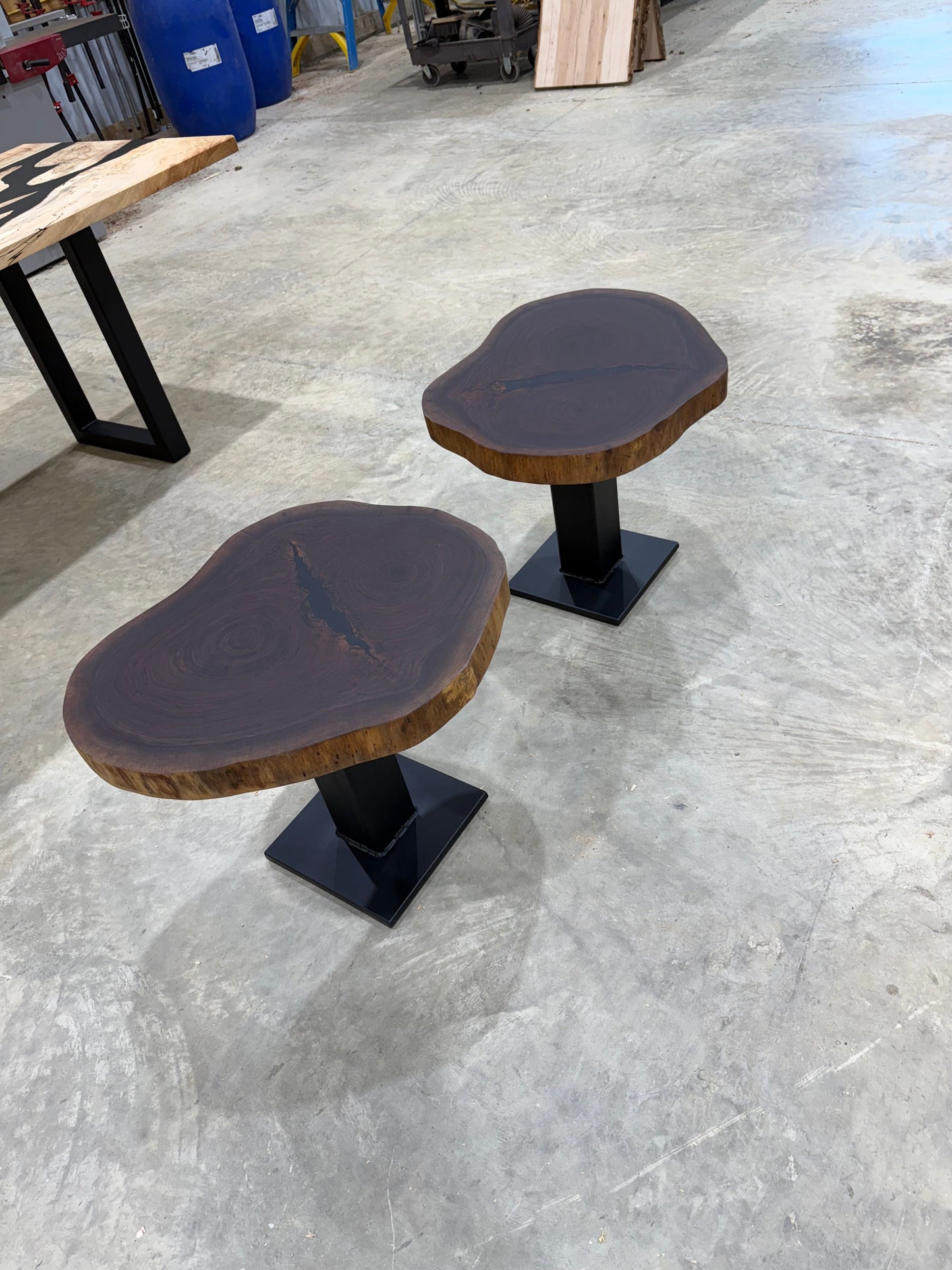 NEW Walnut Cookie Side Tables