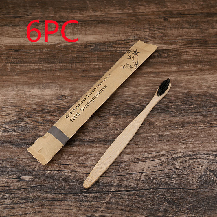 New 10Pcs Colorful Toothbrush Natural Bamboo